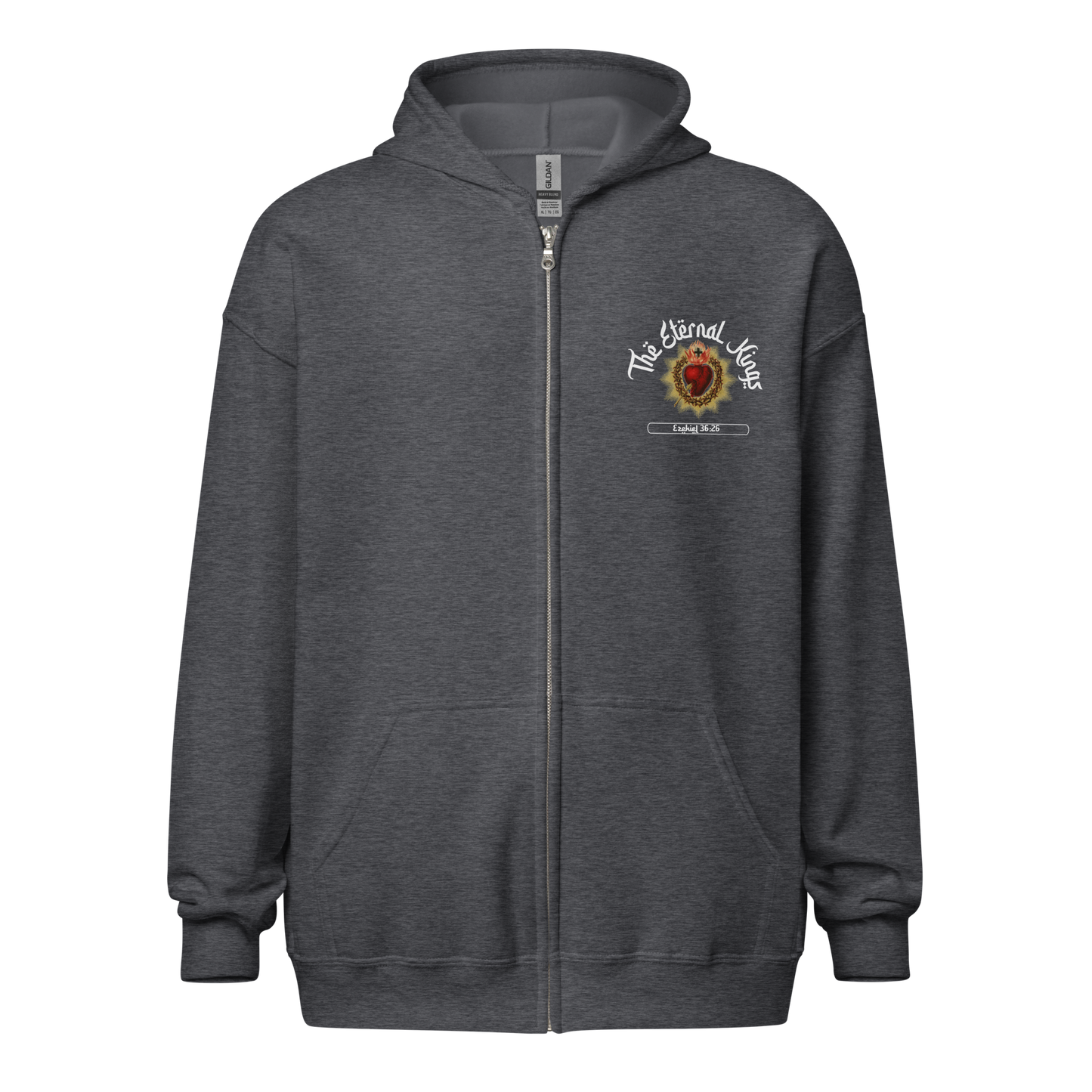 Heart of Jesus Kings zip-up hoodie