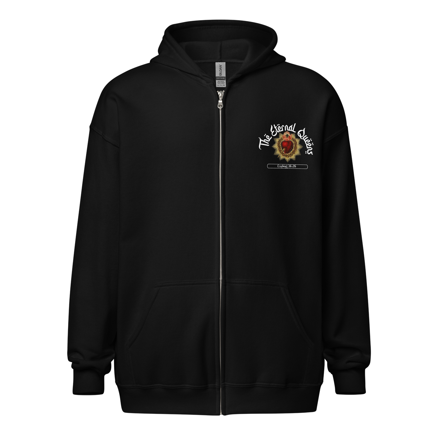 Heart of Jesus Queens zip-up hoodie