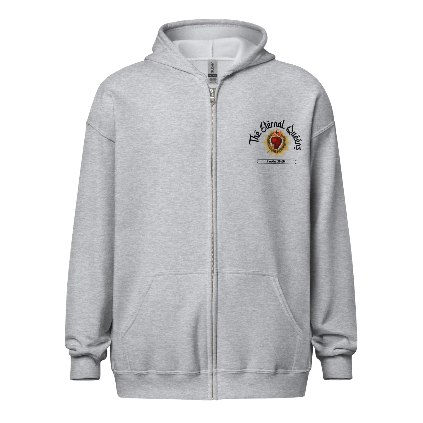 Heart of Jesus Queens zip-up hoodie